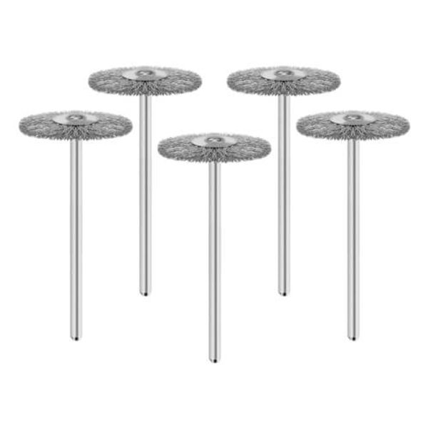 5x Chungking-Borsten-Bürste "Stern" [ 22 X 2 Mm | Schwarz] F. Dremel, Proxxon