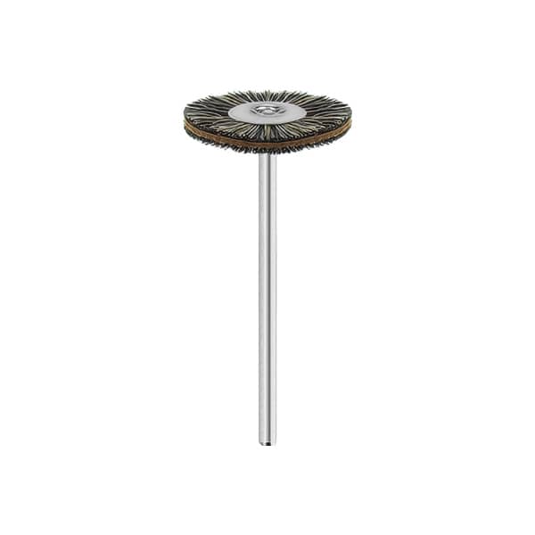 Kombi-Bürste aus Ziegenhaar/Leder [Ø 22 x 4 mm]